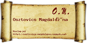 Osztovics Magdaléna névjegykártya